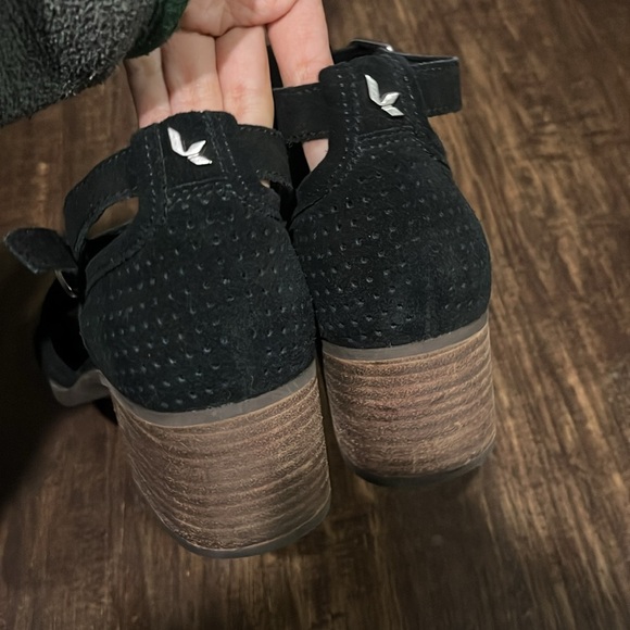 Koolaburra Ugg Ankle Strap Heel Black Size 9 - Picture 5 of 13